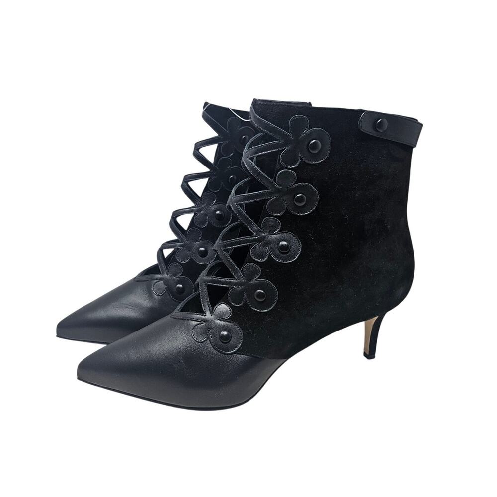 Sarah Flint 43 Perfect Lowry 60 Ankle Boot Black Leather Military Kitten Heel